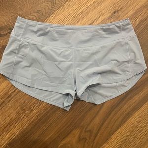 Lululemon 2.5 Light Blue Speed Up Shorts